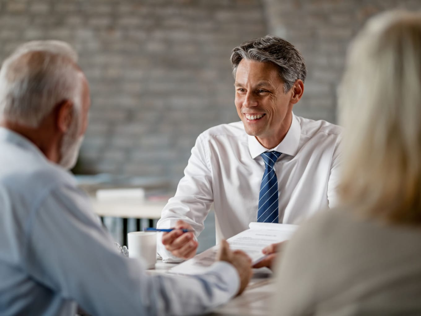 Business Man meeting with Clients